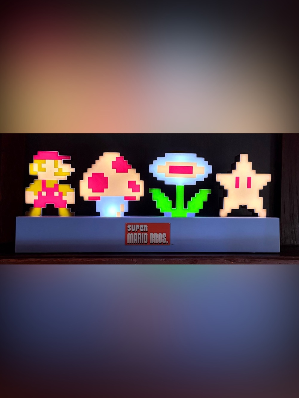 Super Mario Bros. Pixel LED Scene Light - Multicolor